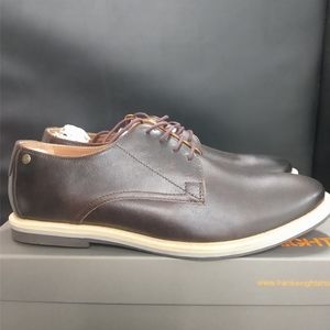 Leather oxblood derbys